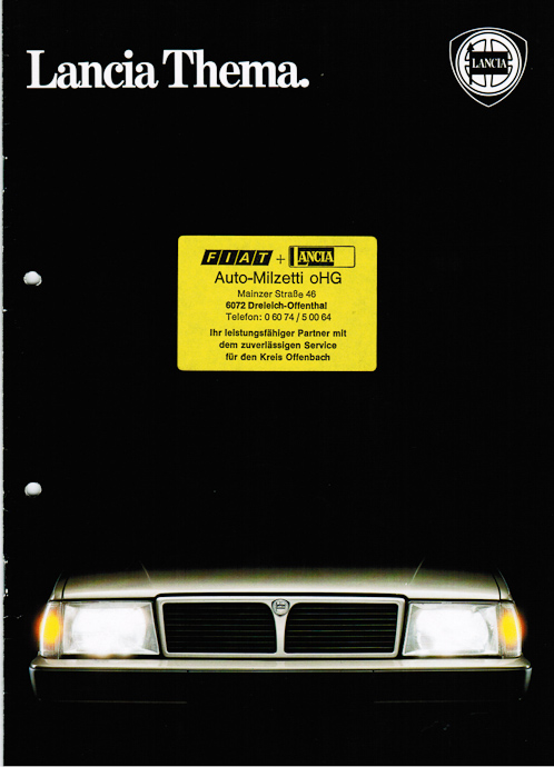 Lancia Thema Prospekt 1988