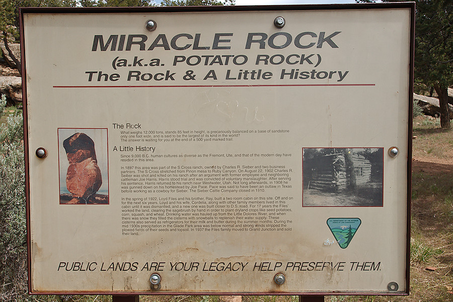 Miracle Rock Interpetative Sign