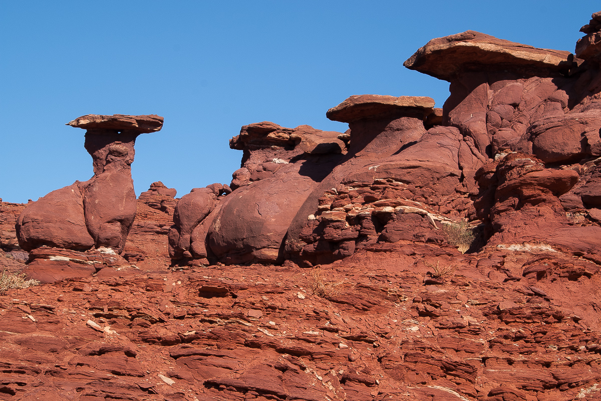 Hoodoos an der Lockhart Basin Road