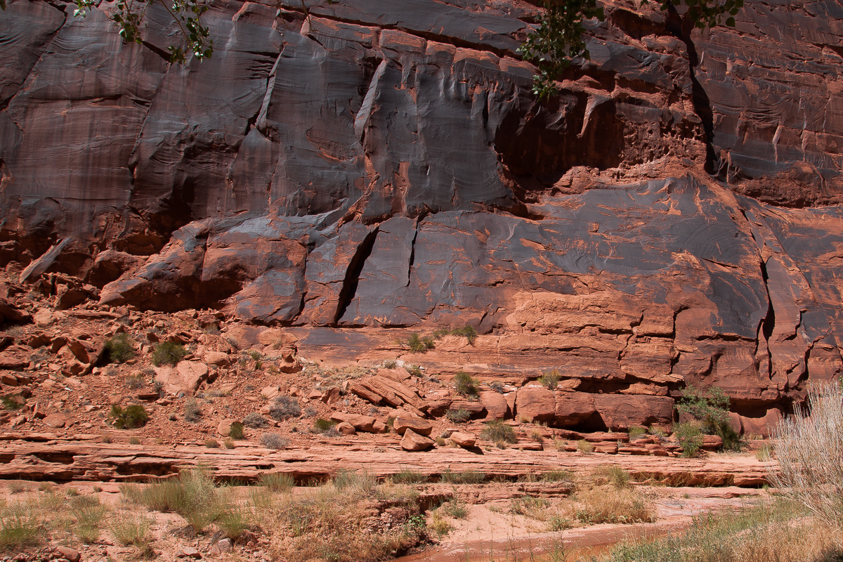 Desert Varnish im Hunters Canyon