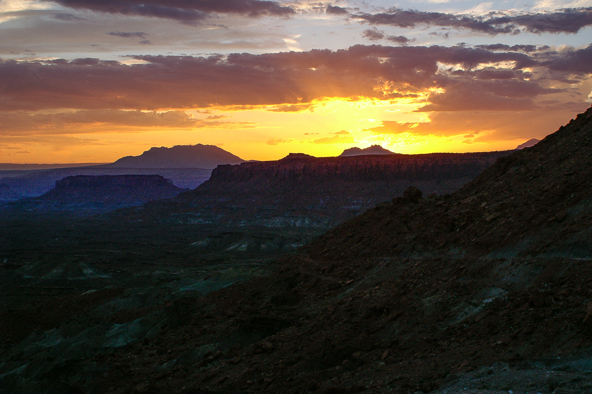 Blue Notch Canyon und Henry Mountains